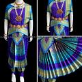BHARATANATYAM | 30-INCH PANT | PURPLE BLUE CLASSICAL DANCE JEWELRY 